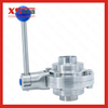 SS304 SS316L Stainless Steel Sanitary Butterfly Type Welded Ball Valve