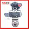 Stainless Steel Sanitary Pneumatic Actuator Tri Clamp Butterfly Valves with Solenoid Valve