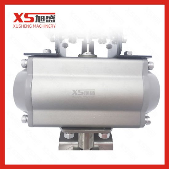 Stainless Steel Hygienic Clamp Actuator Butterfly Valve with Solenoid Valve