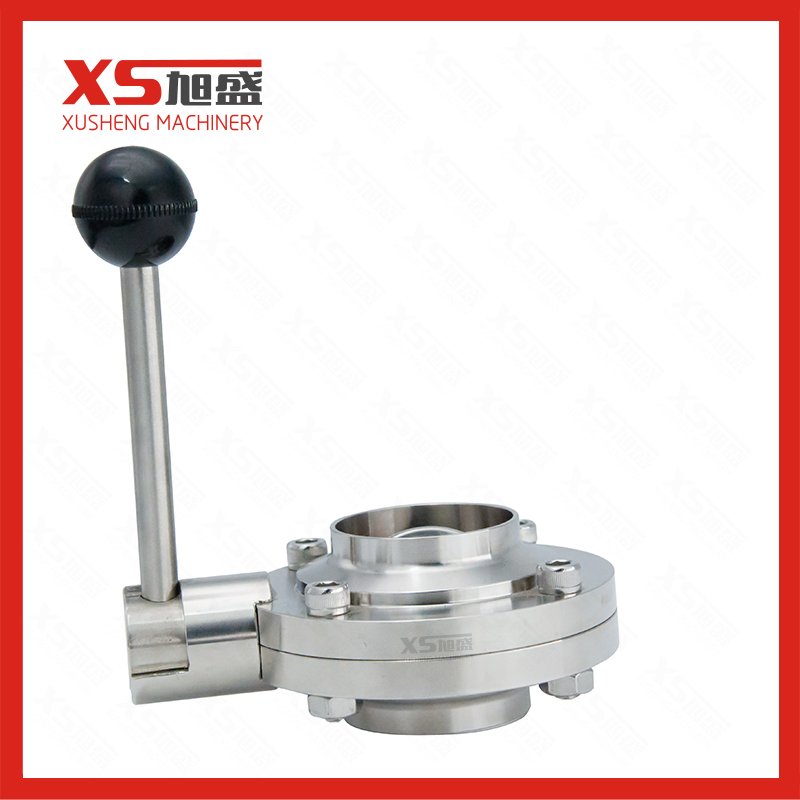 50.8mm Stainless Steel AISI304 Hygienic SMS Welding Butterly Valves