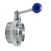 Sanitary Weld Male Butterfly Valves with Pull Handle 