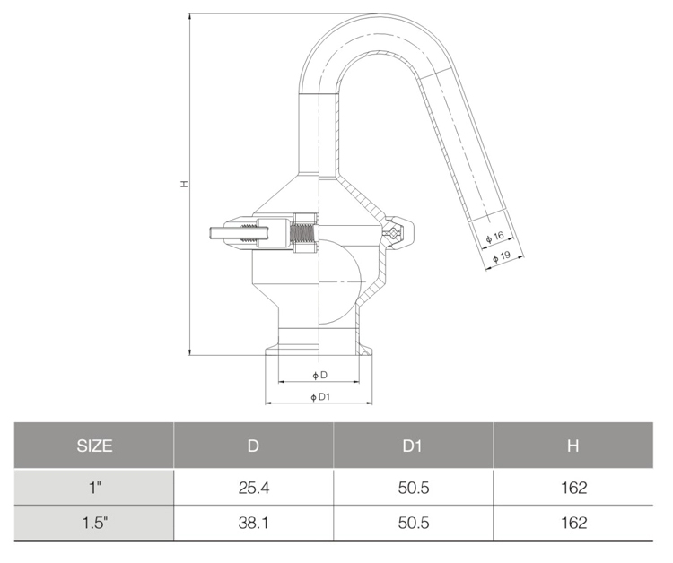 sanitary air relief valve