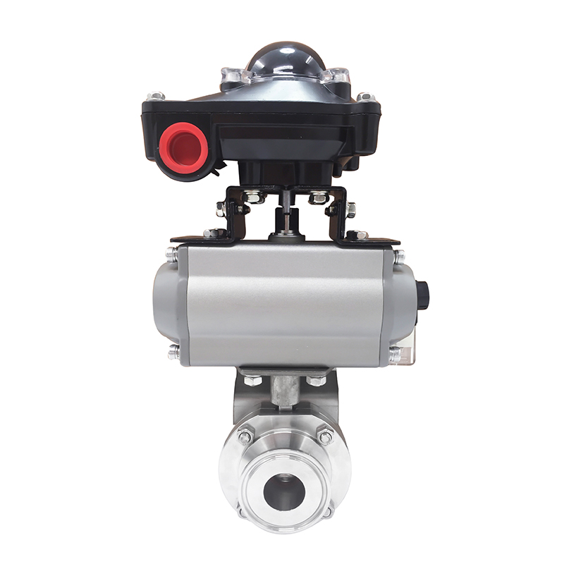 Stainless Steel Sanitary Actuated Clamp Butterfly Valves 