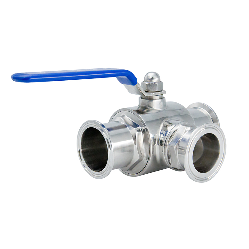 1-1/2 Inch Stainless Steel T Port Normal Clamp Three Ways Ball Valve