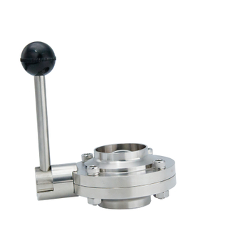 SMS Manual Sanitary Butterfly Valve for chemical industries