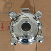 Popular Sale 250MM Sanitary Stainless Steel SS304 Hygiene Outward Round Pressure Tank Manways with Sight Glass and Silicone Seal