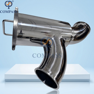 Good Price 6inch SS304 Sanitary Stainless Steel 0.5 Micron SMS Premium Clamp Non Retention Elbow-type Filter with Mirror Polish