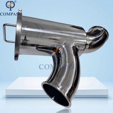 Good Price 6inch SS304 Sanitary Stainless Steel 0.5 Micron SMS Premium Clamp Non Retention Elbow-type Filter with Mirror Polish