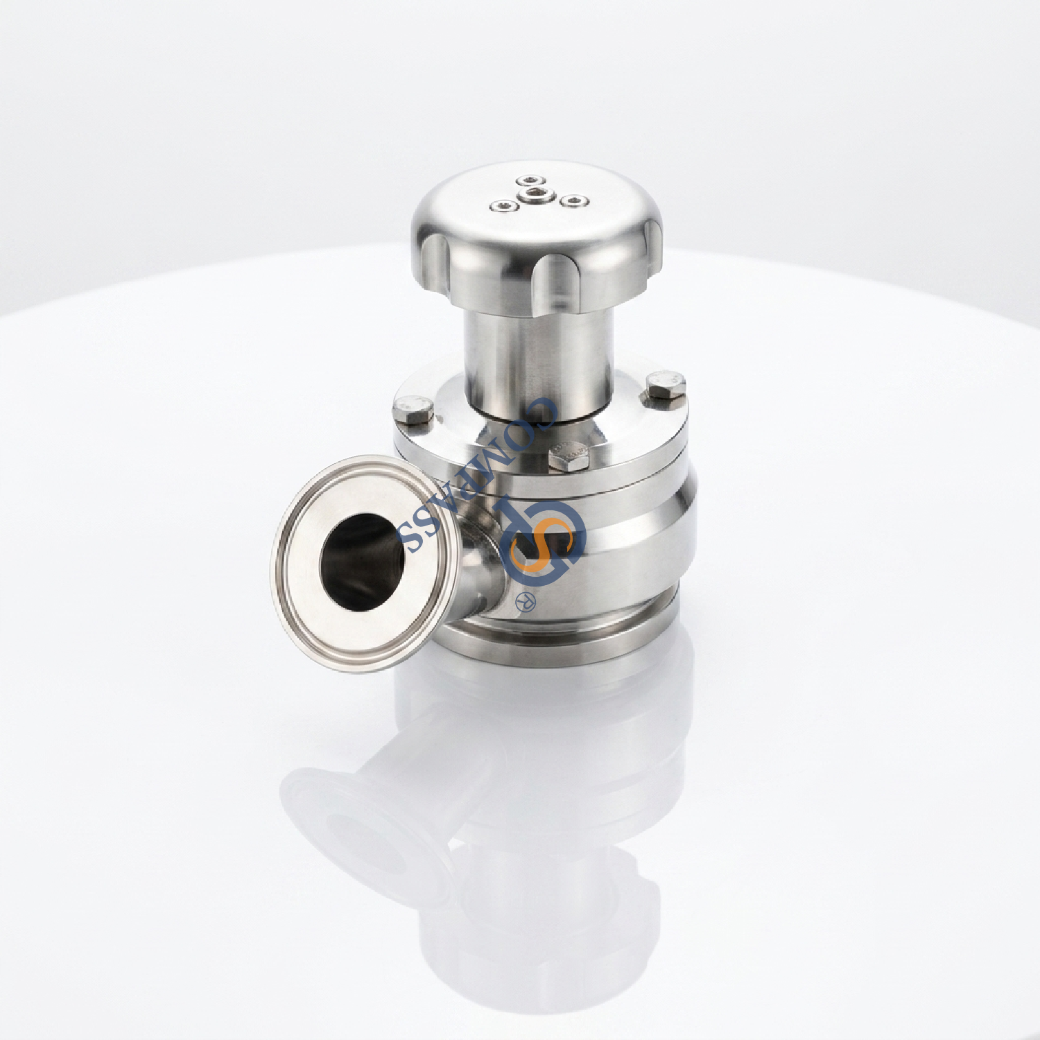 New Arrival 25.4MM Hygienic Food Grade AISI316L SMS Sanitation 1'' Manual Aseptic Tri-Clamp Flush Tank Bottom Valve with Steam Port