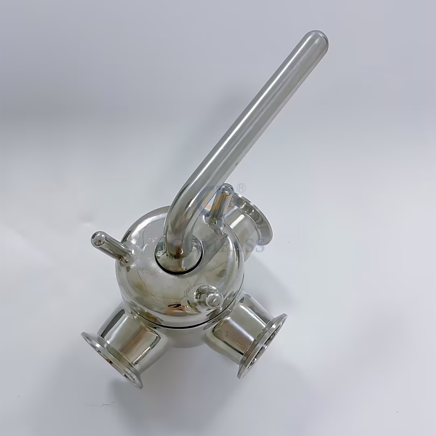 High Quality 38.1MM Sanitary Stainless Steel SS304 SMS Forging Manual Ferrule End Three Ways T-port Plug Valve with Silicone OEM