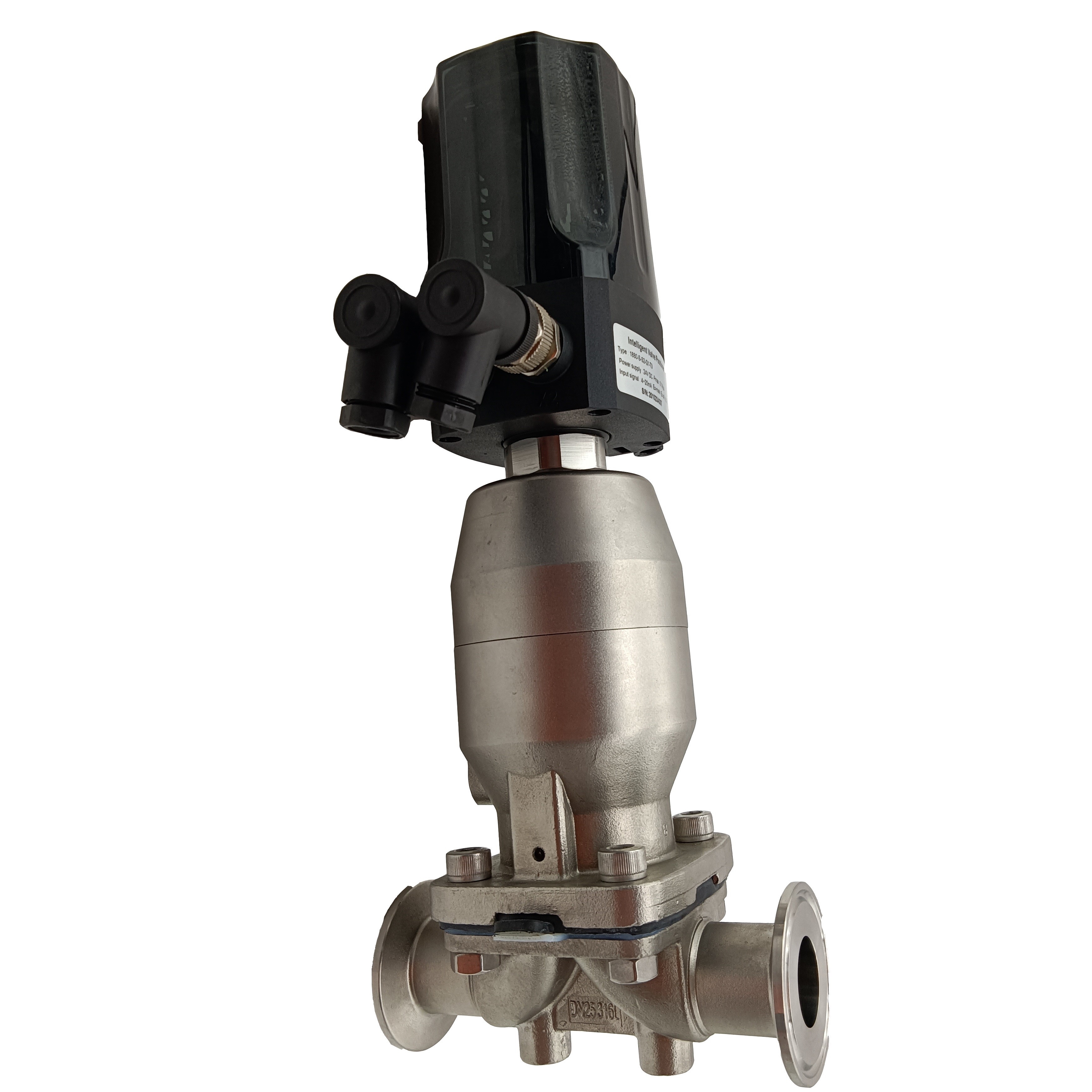 1/2Inch 12.7MM High Quality Sanitary Hygienic Stainless Steel SS316L Pneumatic SMS Clamp Straight Diaphragm Vavle With Control Head