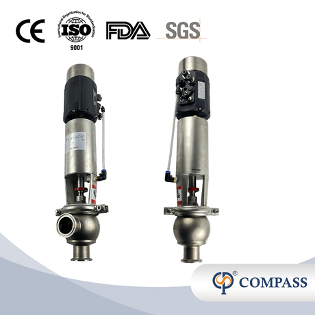 Stainless Steel Sanitary Sanitary TC Flow Regulator Valves With Control Head
