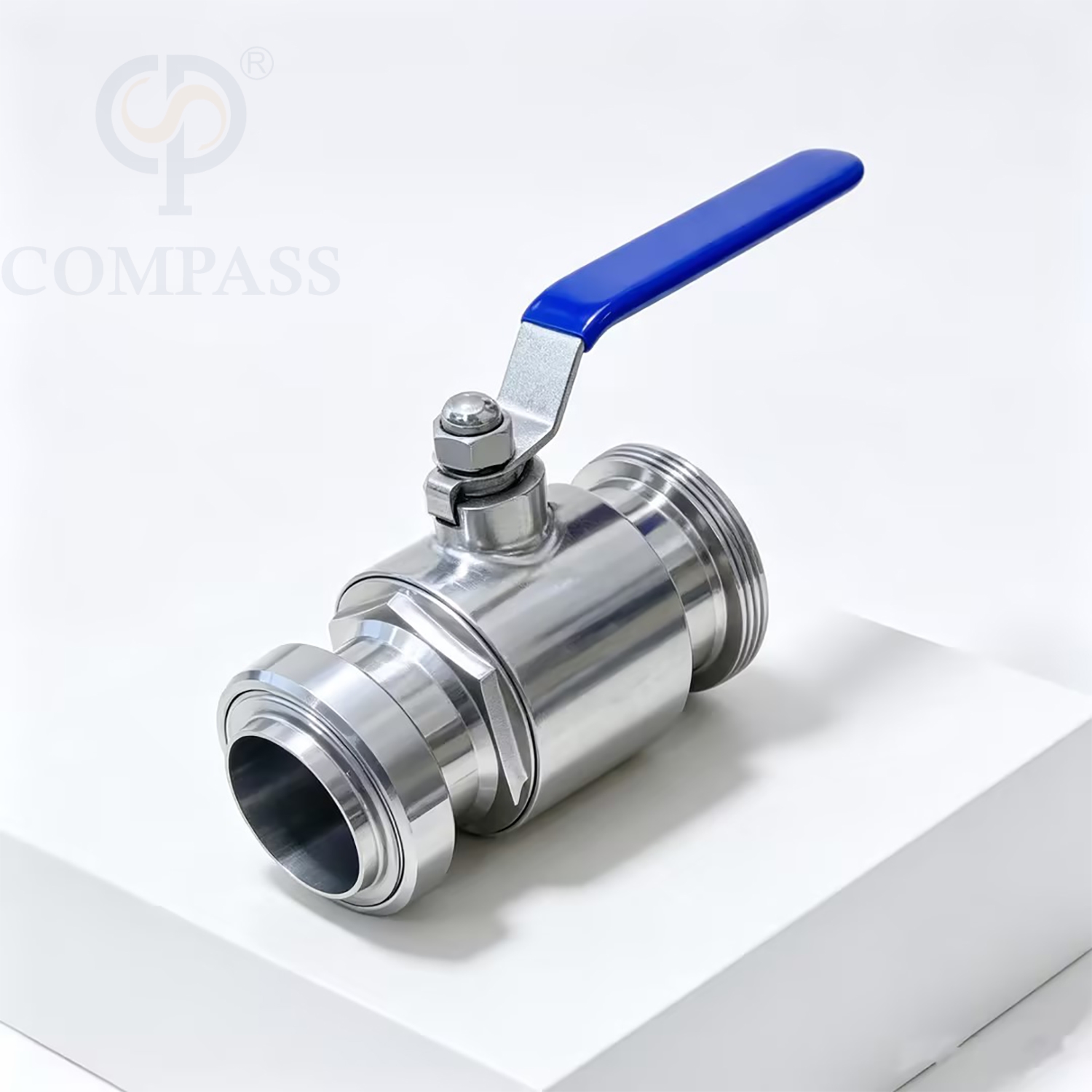 New Arrival Food Grade SS316L DN65 Sanitary Stainless Steel Medium Pressure DIN Manual Straight Union-male thread Ball Valve with PTFE
