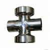 DN40 Stainless Steel SS304 Inline Sterile Four Ways Cross Sight Glass for the Tank