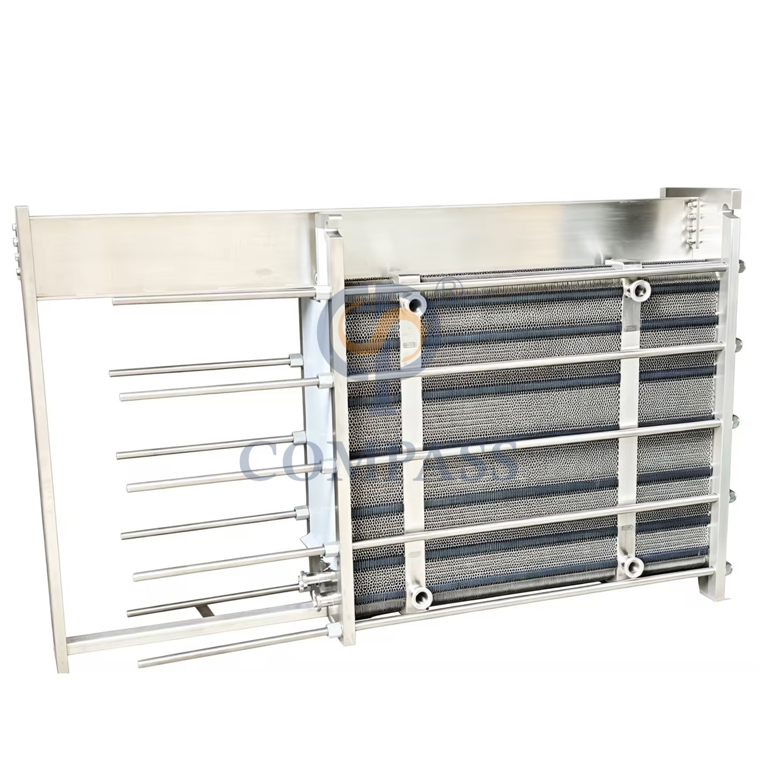 BR033-116M² SS316L 0.6 mm Plates Full SS304 Frame DN50 Union Multistage Four-Stage Plate Heat Exchanger with EPDM Rubber Gasket