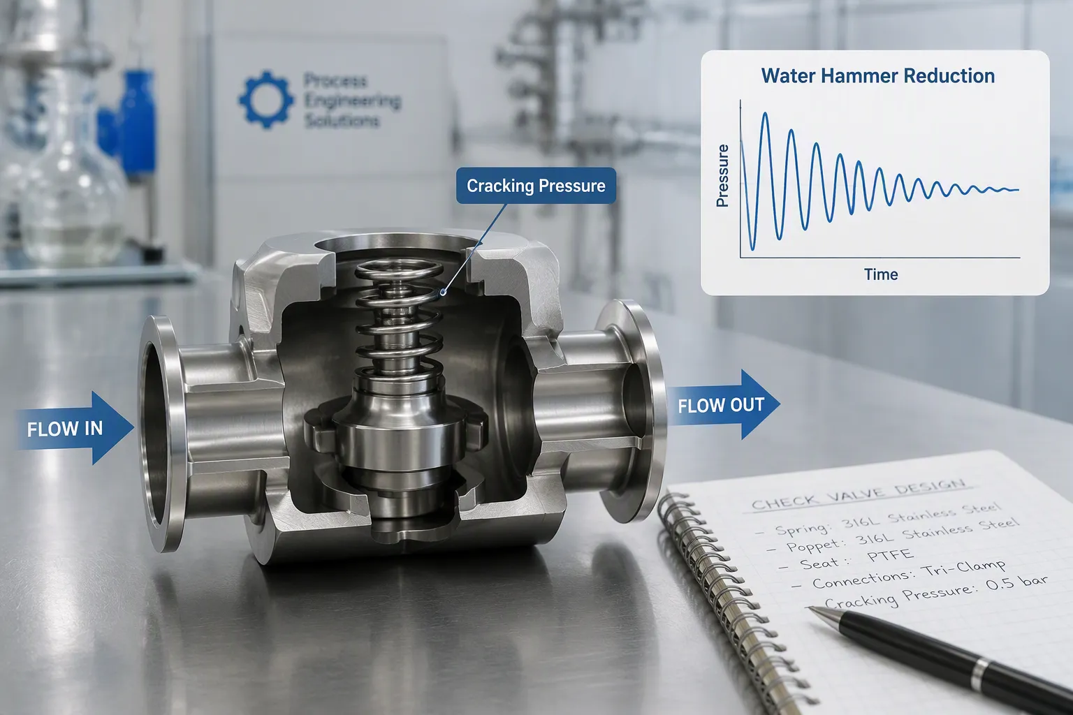Define Sanitary Check Valve Requirements