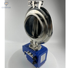 6" SS304 Sanitary Six Petal Power Tri Clamp Butterfly Valves with ON-OFF Electric Head