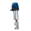 1/2Inch 12.7MM Sanitary Hygienic Stainless Steel Food Grade SS304 SMS Pneumatic Clamp Butterfly Valve with Control Head
