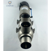 SS304 DIN 21 MODEL PNEUMATIC CLAMP DIVERTER VALVE WITH 24V CONTROL HEAD