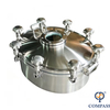 DN500XDN400 SS316L New Arrival Sanitary Stainless Steel 3 Bar Matte Polish Outward Elliptical Pressure Manways with Sight Glass