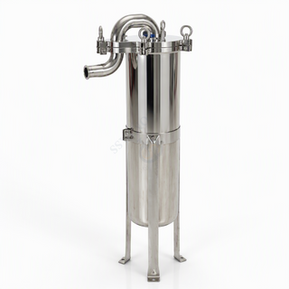 200um 4000L TC50.5MM SS304 Mirror Polished Top Entry Bag Filters for Hop Residues