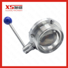 DIN Standard Stainless Steel Ss304 Sanitary Weld Thread Butterfly Valves