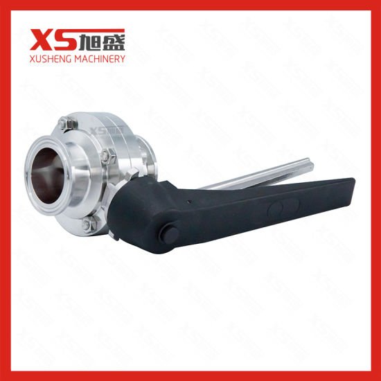 25.4MM Stainless Steel Manual Hygienic Clamping-Clamping Butterfly Valves with Gripper Handle