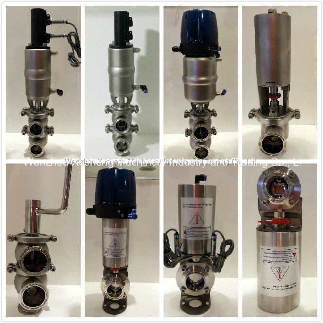 Sanitary Stainless Steel SS304 SS316L L Pneumatic Divert Flow Valve