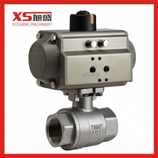 Industrial Two-Piece Female Threaded Ball Valve with Actuator Pneumatic