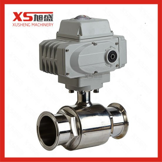 Sanitary Straight Clamp Ball Valve with Motor-Driven