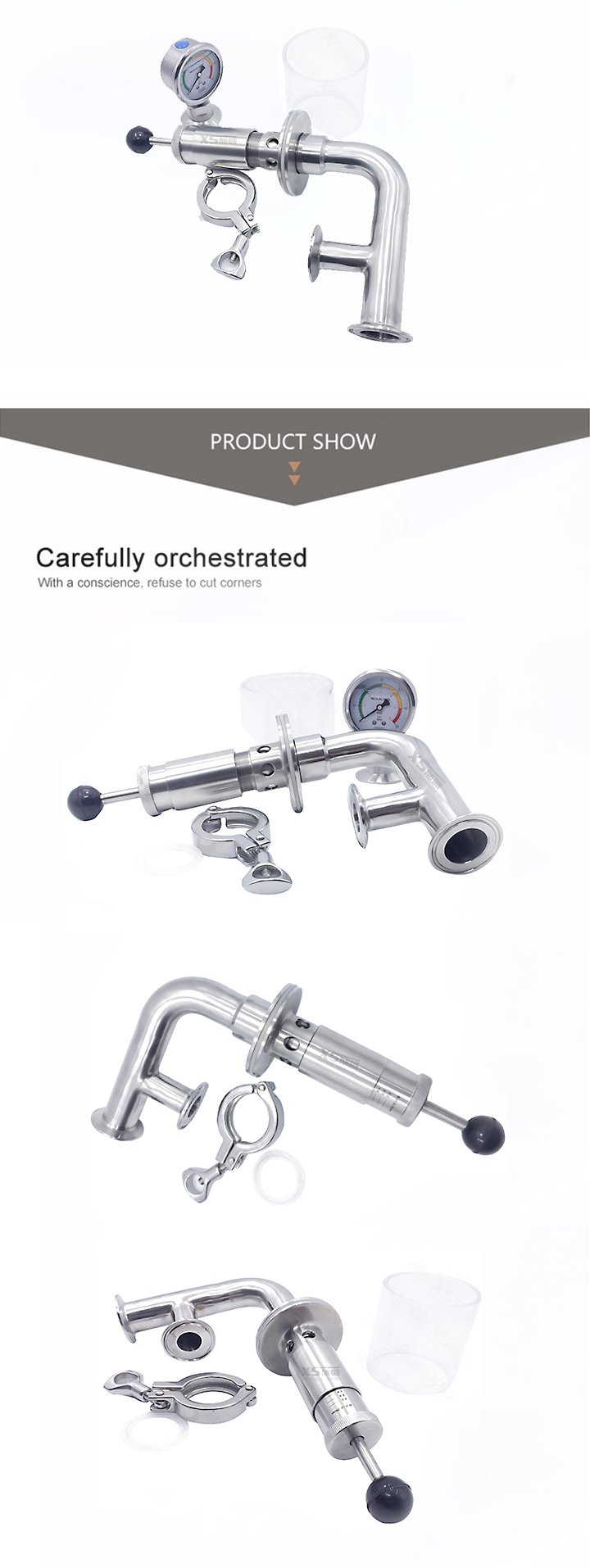 Sanitary Stainless Steel SS304/SS316L Exhause Air Release Valve with Glass