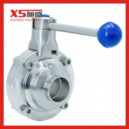 SS304 SS316L Stainless Steel Sanitary Butterfly Type Welded Ball Valve