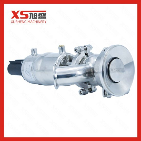 Sanitary Pneumatic Elbow Type Clamped Tank Bottom Seat Valve