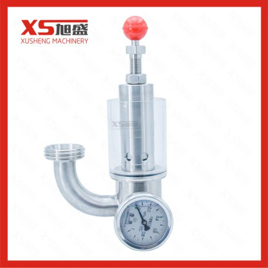 Stainless Steel SS316L Sanitary Elbow Bend Type Pressure Release Valve