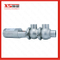 SS304 Sanitary Ferrule Type 3-Way Pneumatic Diversion Valve