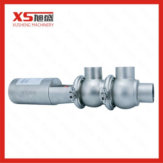 SS304 Sanitary Ferrule Type 3-Way Pneumatic Diversion Valve