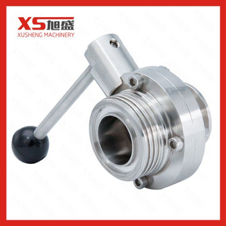 Stainless Steel 304 316L Threading-Clamping Sanitary Butterfly Valve
