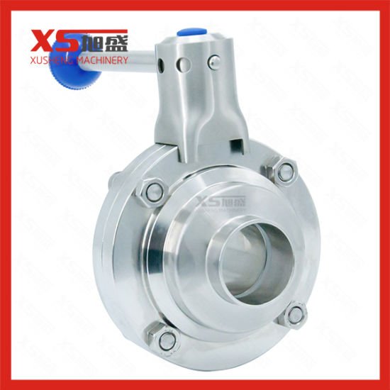 SS304 SS316L Stainless Steel Sanitary Welded Ball Valve with Butterfly Type