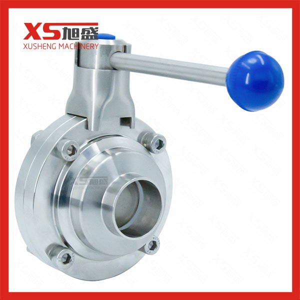 38.1mm Stainless Steel SS316L SMS Hygienic Sanitary Butterfly Valves