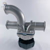 Hot Sale 2Inch TC 64MM Sanitary Stainless Steel SS316L Manual Three-way Elbow Diaphragm Valve with PTFE and EPDM Split Diaphragm