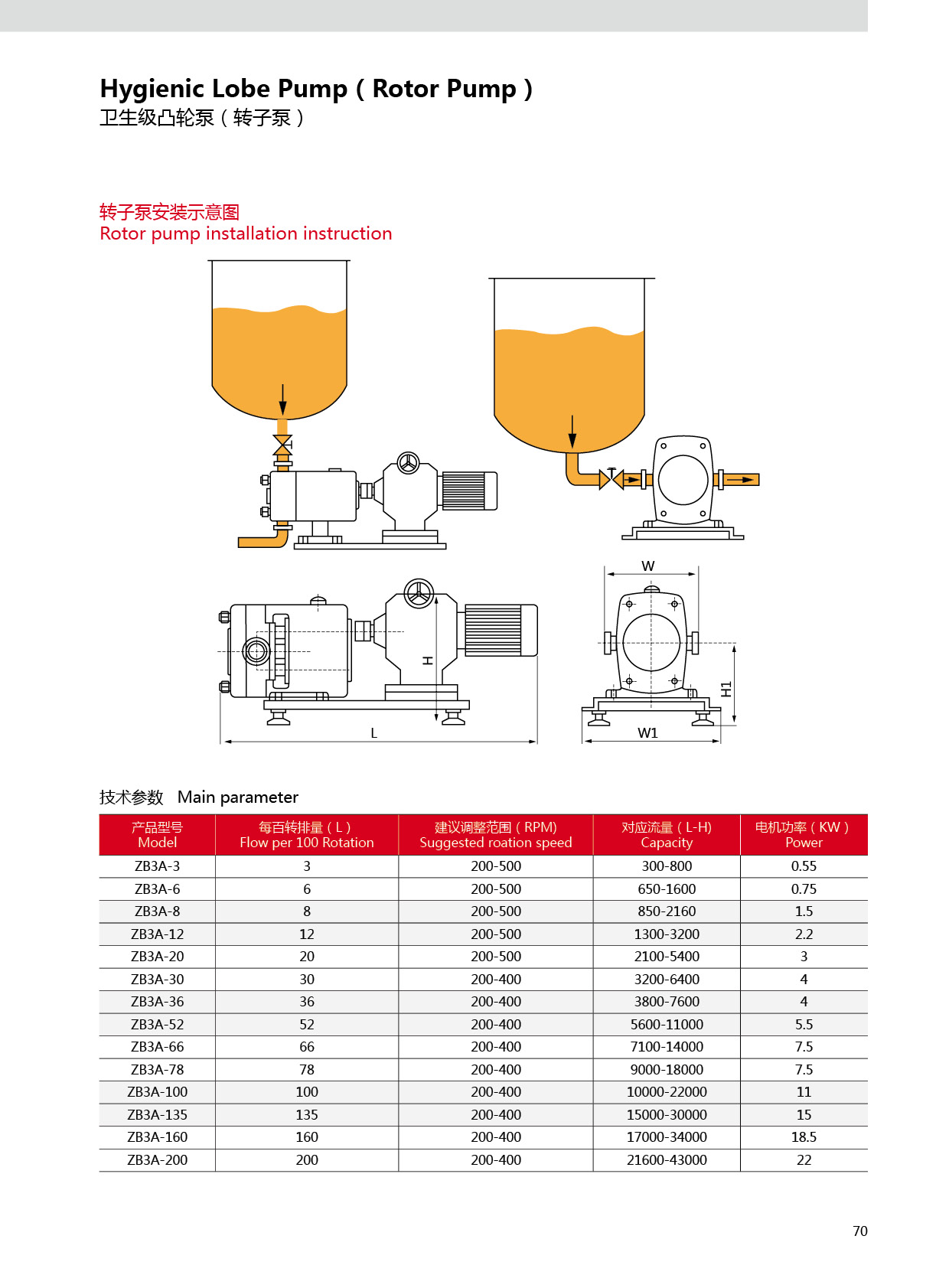 Sanitary Rotor Lobe Pump