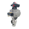 Sanitary Actuated Weld Butterfly Valves with Limit Switch 