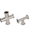 Sanitary Stainless Steel Four Way Clamp Type Cross