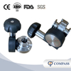 SS304L FOOD GRADE SMS MANUAL SANITARY CLAMPED MICRO ADJUSTMENT BUFFERFLY VALVE