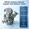 New Arrival 25.4MM Hygienic Food Grade AISI316L SMS Sanitation 1'' Manual Aseptic Tri-Clamp Flush Tank Bottom Valve with Steam Port