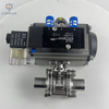 SS316L SMS ACTUATOR THREE-PIECE FULL PORT THREAD BALL VALVE