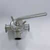 High Quality 38.1MM Sanitary Stainless Steel SS304 SMS Forging Manual Ferrule End Three Ways T-port Plug Valve with Silicone OEM