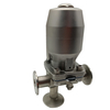1/2 Inch 12.7MM High Quality Sanitary Hygienic Stainless Steel SS316L Pneumatic SMS Clamp Three-ways Diaphragm Vavle 