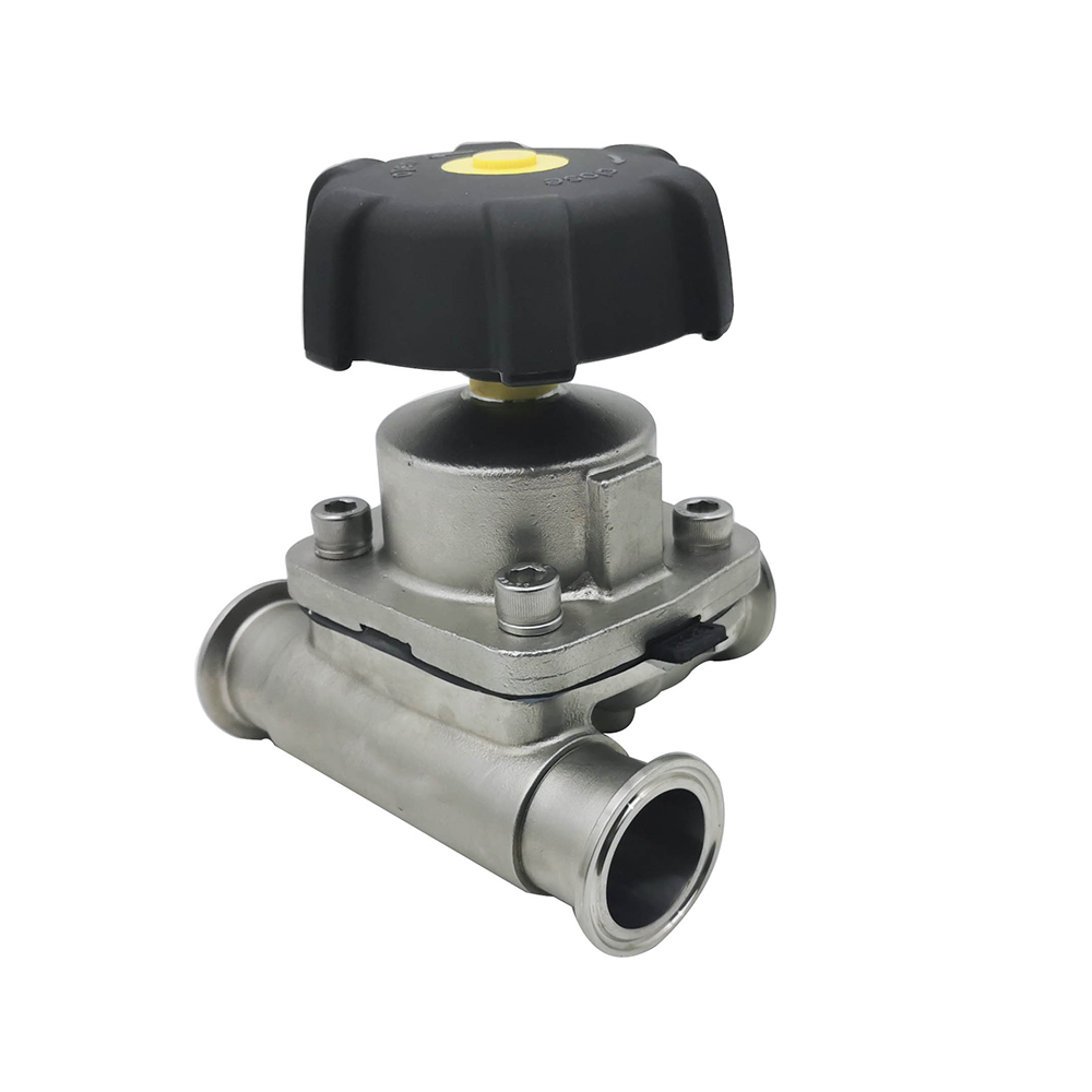 1/2Inch 12.7MM High Quality Sanitary Hygienic Stainless Steel SS316L SMS Clamp Three-ways Diaphragm Vavle 