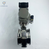 SMS PNEUMATIC CLAMP BUTTERFLY VALVE WITH PNEUMATIC ACTUATOR AND SOLENOID VALVE AND LIMIT SWITCH